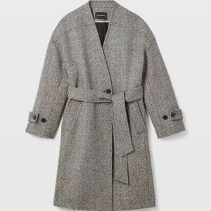 Club Monaco Collarless Cardigan Coat